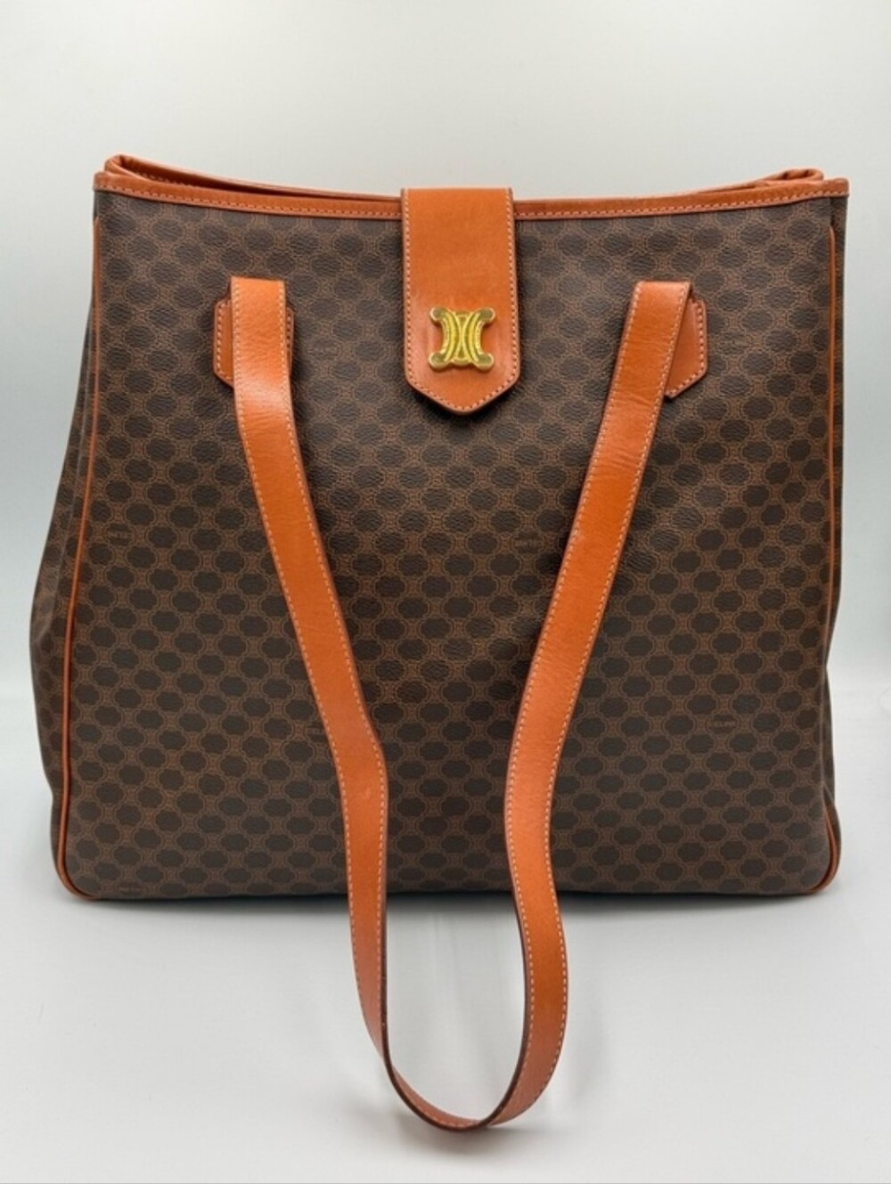 Celine Macadam Tote Bag in Cognac